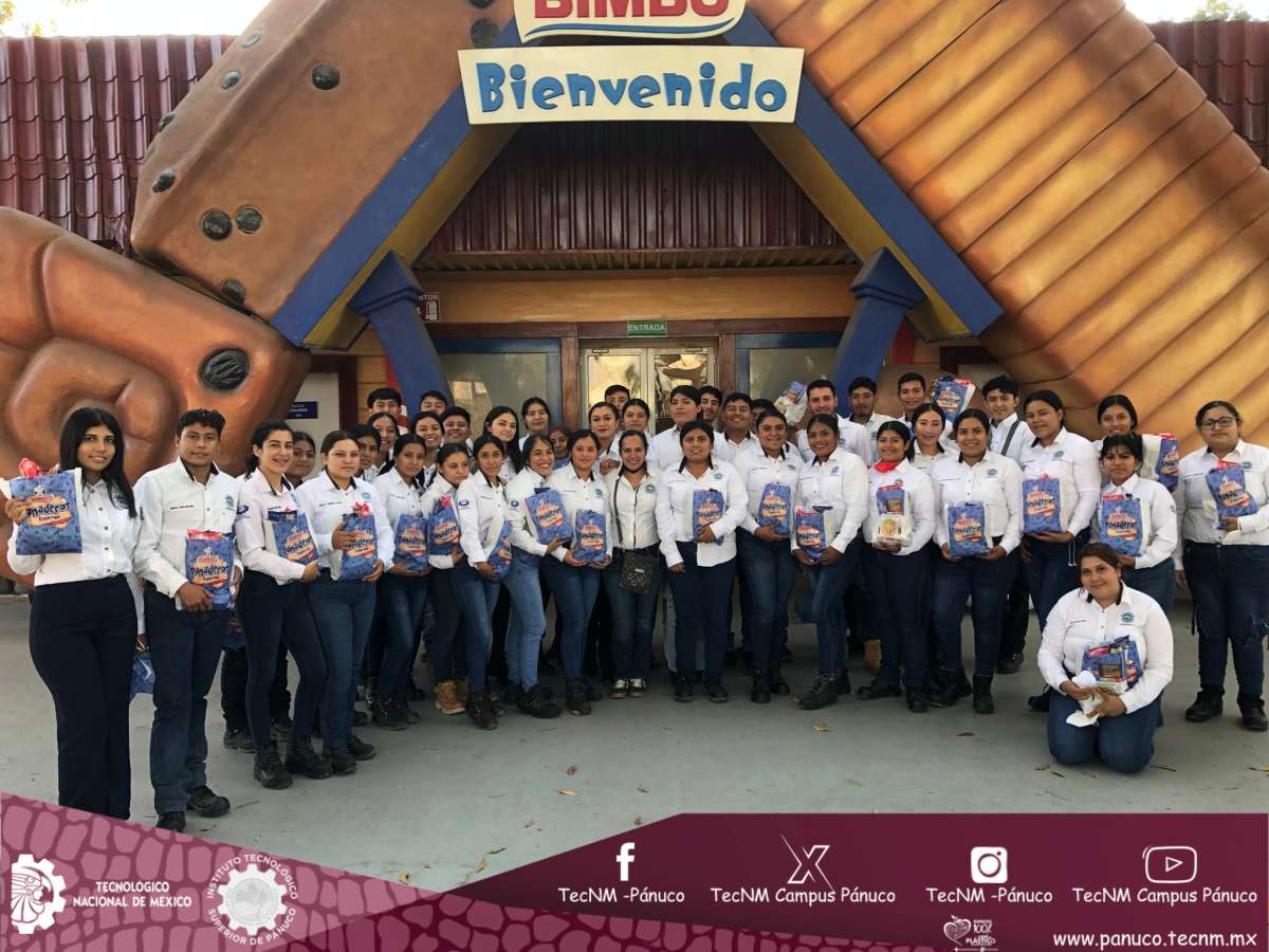 Alumnos del Tecnológico de Pánuco Extensión El Higo Visitaron la Planta Bimbo y Marinela