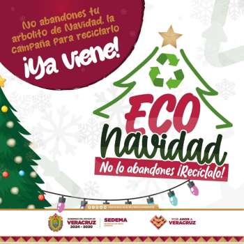 Veracruz promueve el reciclaje con la campaña Eco Navidad: ¡participa y cuida el ambiente!