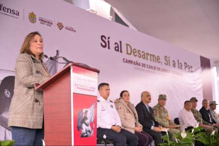 Veracruz dice Sí al Desarme, Sí a la Paz: Rocío Nahle fortalece la estrategia de seguridad   