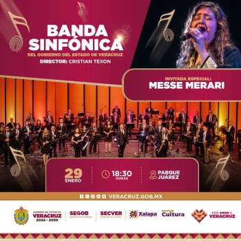 Banda Sinfónica celebra 139 años con un concierto en el parque Juárez   