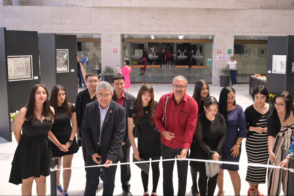 Inauguran en el Congreso del Estado exposición de dibujo   