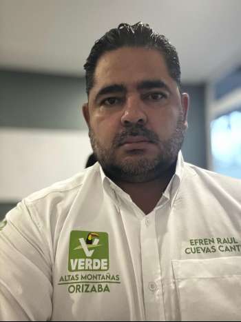 El dirigente del Partido Verde en Orizaba, Efrén Cuevas Cantú, afirmó que su partido respalda a la presidenta de México Claudia Sheinbaum