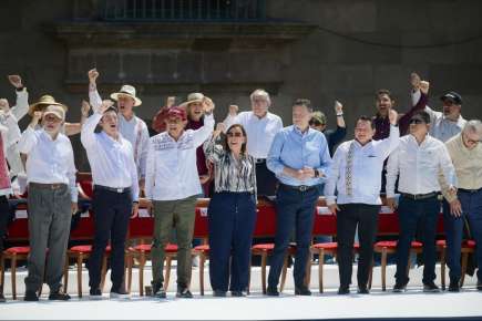 Destaca Gobernadora liderazgo de la presidenta Sheinbaum tras asamblea en el Zócalo