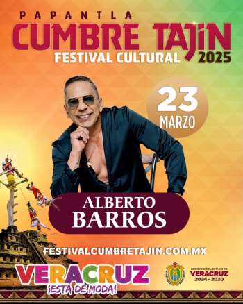 Alberto Barros cerrará con gran concierto el festival Cumbre Tajín 2025