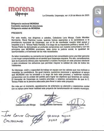 Aspirantes morenista el Uxpanapa denuncian que alcalde quiere imponer a síndica como candidata de Morena a la presidencia municipal