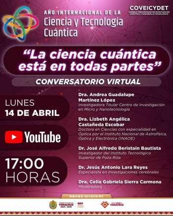 COVEICYDET invita al conversatorio por el Día Mundial Cuántico titulado: La ciencia cuántica en todas partes.