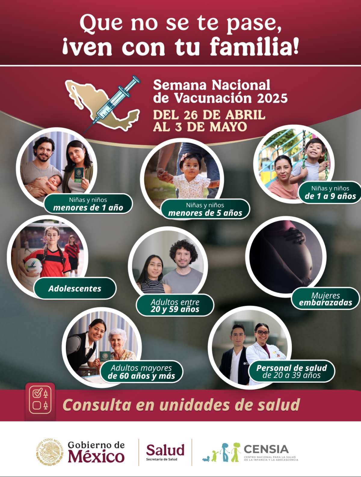Únete a la Semana Nacional de Vacunación, la prevención está en tus manos   