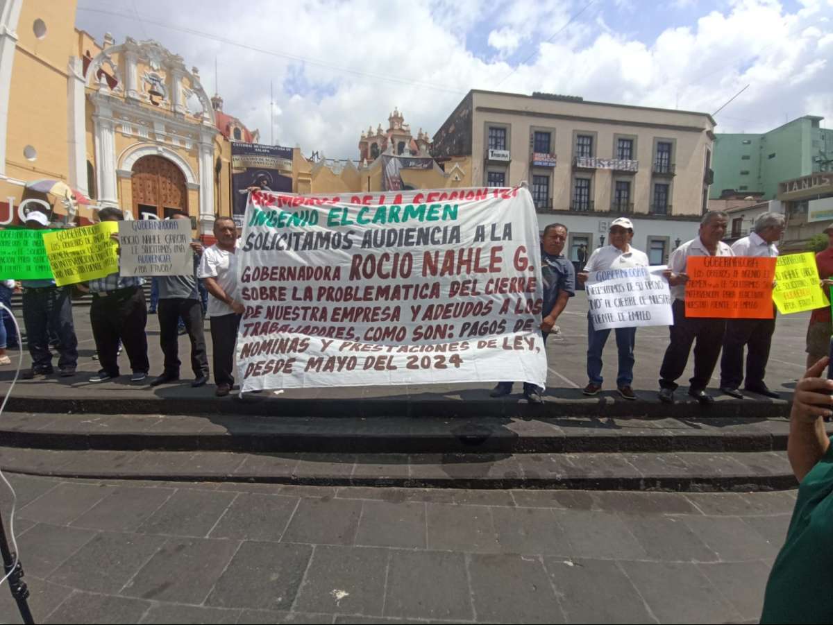 Obreros del Ingenio El Carmen, en Ixtaczoquitlán, piden a la Gobernadora su intervención luego de declararse en quiebra