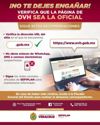 Sefiplan alerta sobre páginas falsas que suplantan a la Oficina Virtual de Hacienda   