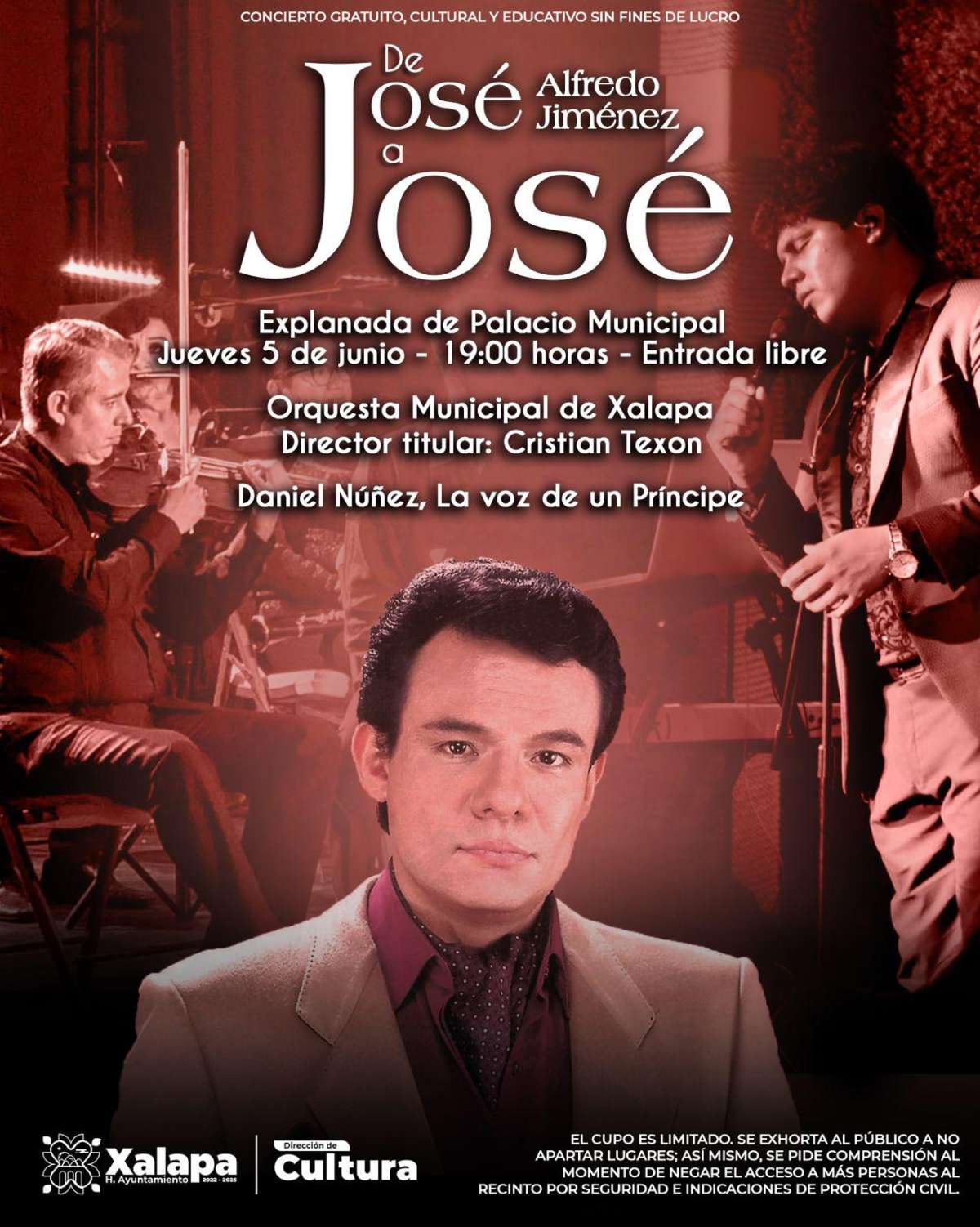 Invita Ayuntamiento al concierto: “De José Alfredo Jiménez a José José”