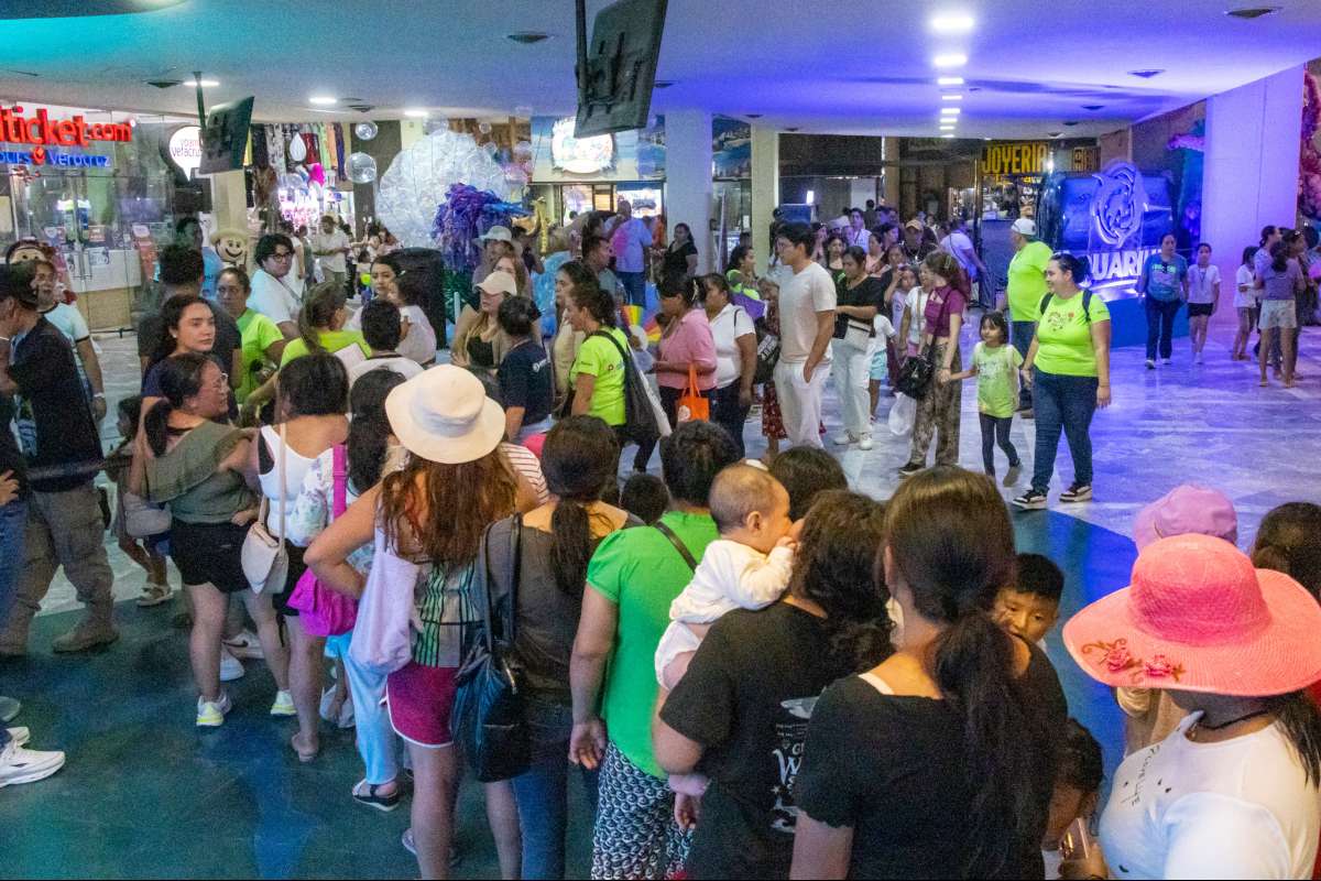 Lleno total en Martes Gratis del Aquarium del Puerto de Veracruz   