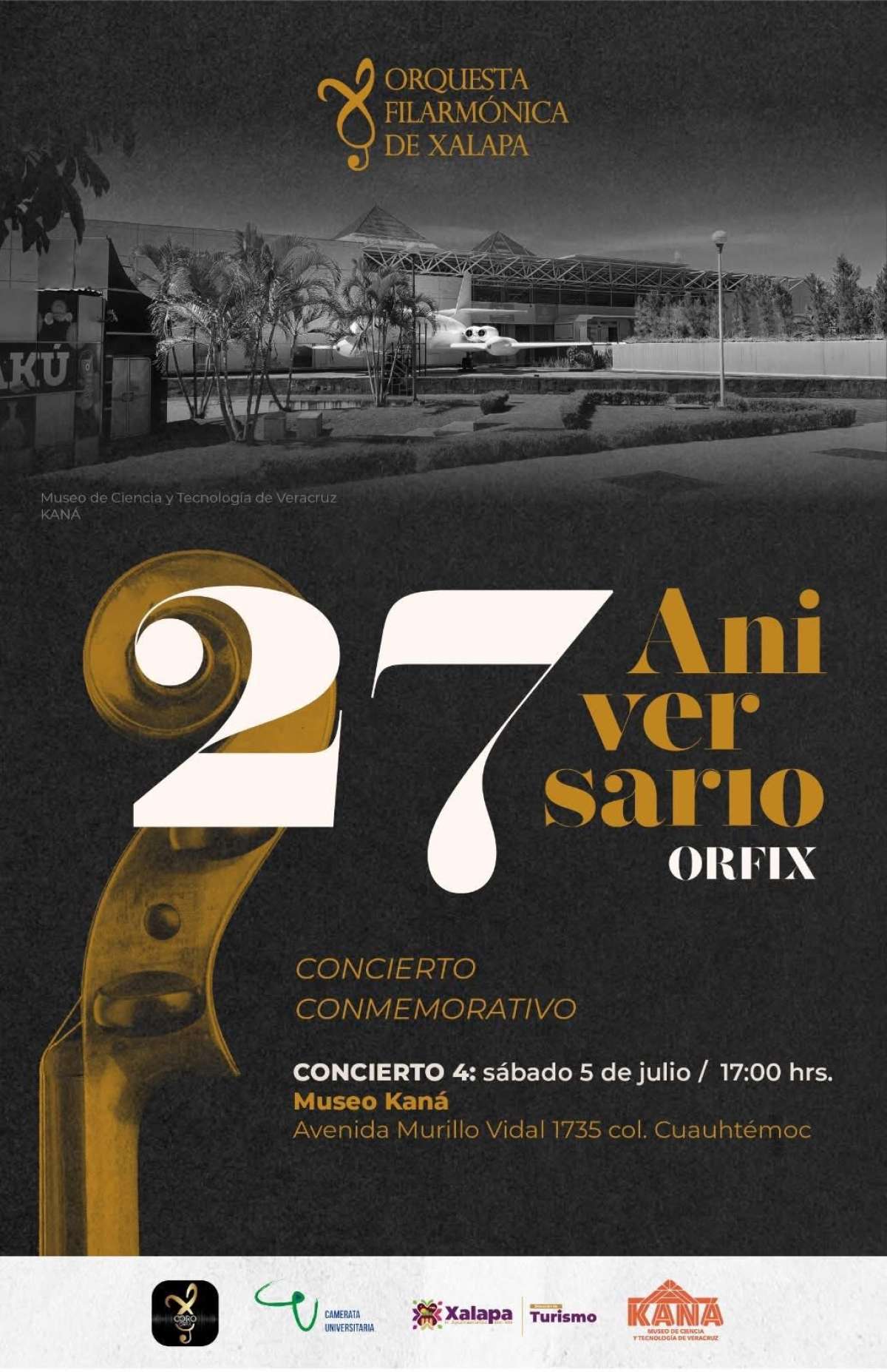 Celebrará la Orquesta Filarmónica de Xalapa su XXVII aniversario en el Museo Kaná mañana sábado.