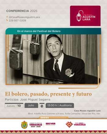 Presentará SECVER conferencia de bolero en Casa Museo Agustín Lara   