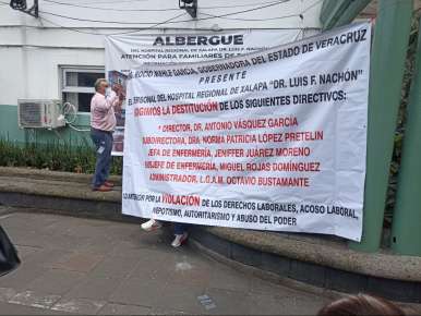 Trabajadores del Hospital Civil Luis F. Nachón piden la destitución de directivos por violar sus derechos laborales