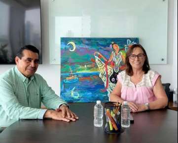 Esteban Bautista y Rocío Nahle reafirman compromiso de trabajar en unidad para los veracruzanos