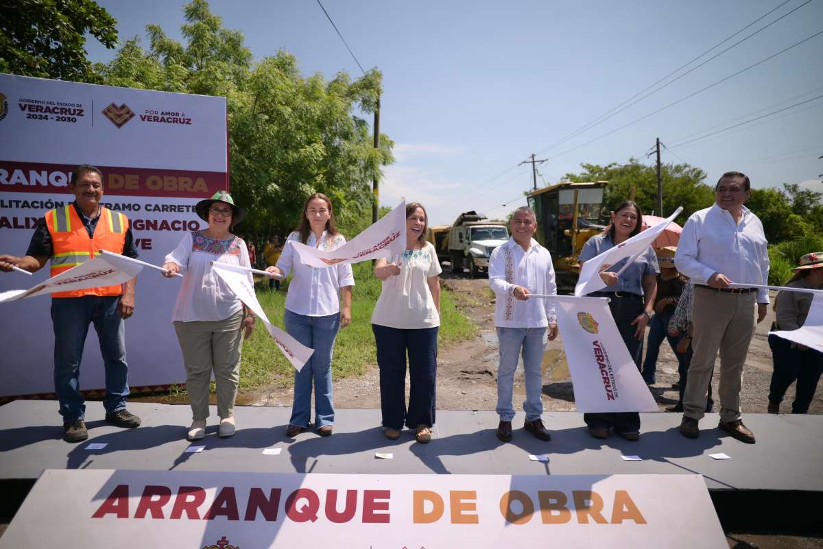 Compromiso cumplido: Rocío Nahle inicia obras carreteras para el desarrollo de La Mixtequilla   