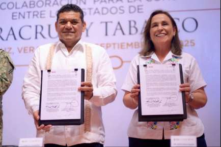 Veracruz y Tabasco firman convenio de seguridad para blindar la frontera sur   