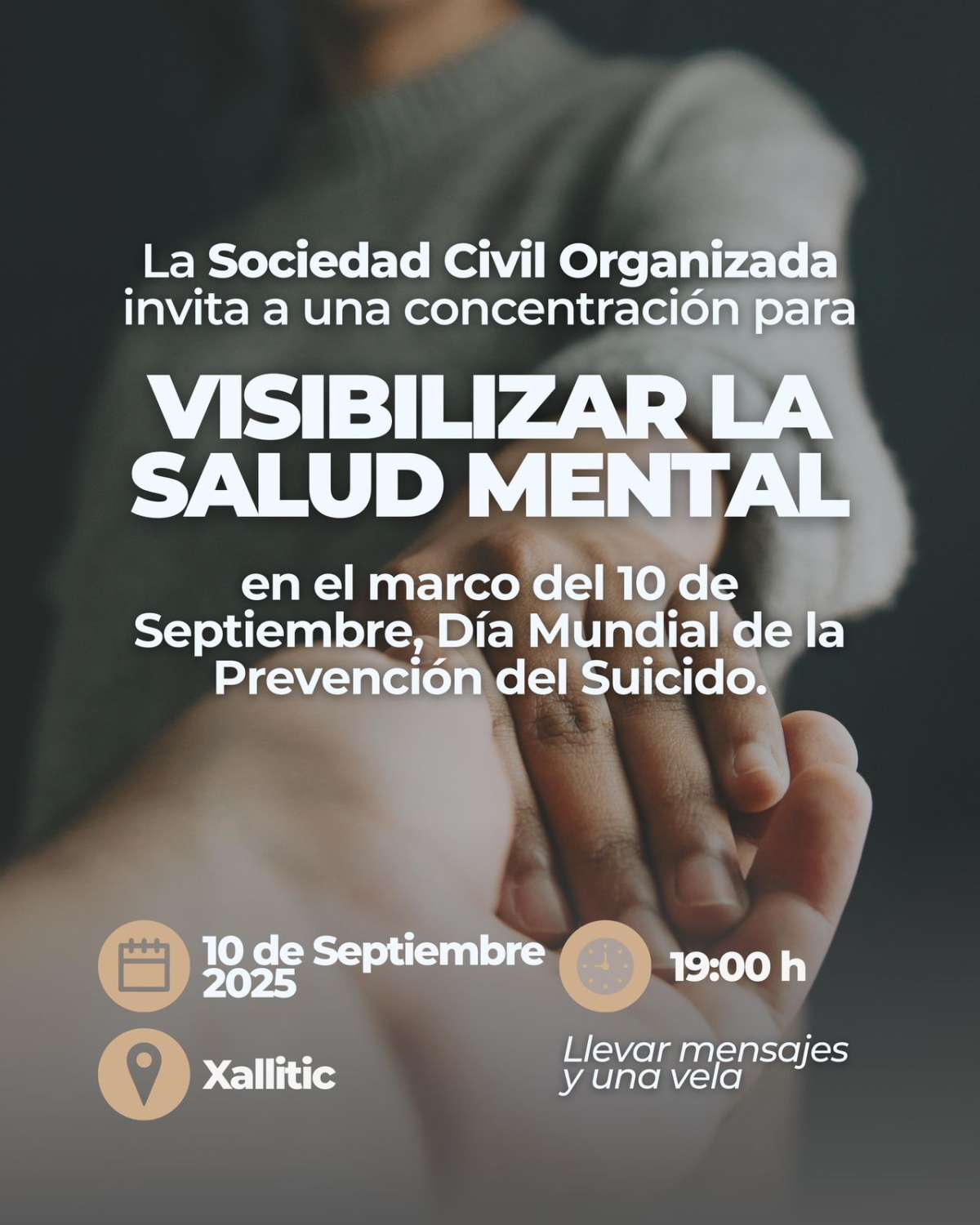 Sociedad Civil organizada de Xalapa convoca a una concentración ciudadana para visibilizar la salud mental