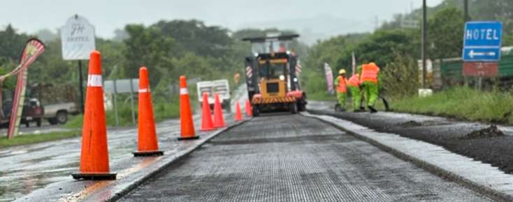 Arrancan trabajos de conservación con tren de pavimentación en el norte del estado de Veracruz   