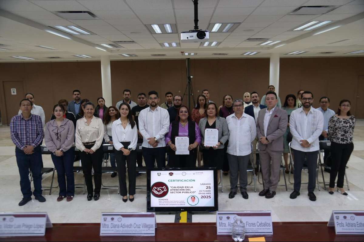 Fortalecen PJEV e ICATVER la Calidad en la Atención del Servicio Público Judicial