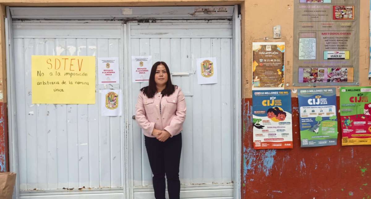 Agremiados del SDTEV toman escuelas en protesta por implementación de Nómina Única