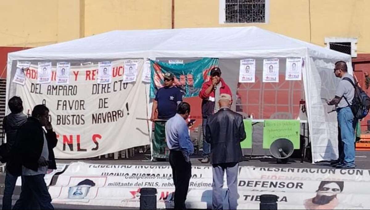 Levanta el FNLS su plantón en la Plaza Sebastián Lerdo que había instalado desde el lunes