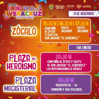 Entre música, tradición y alegría Despide el Año Viejo en Veracruz   