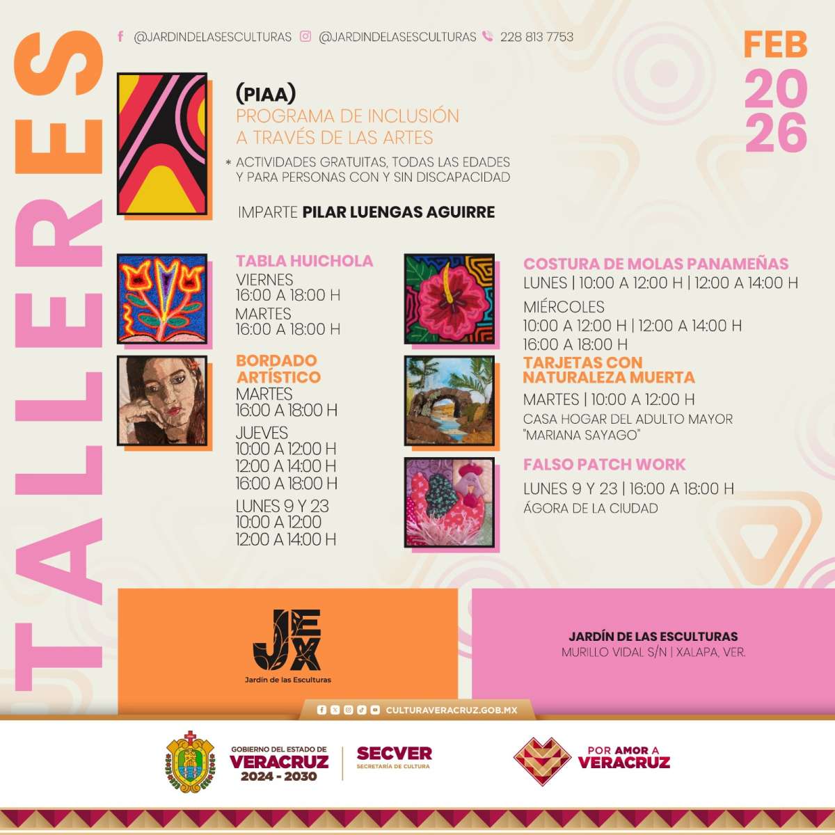 Invita SECVER a los talleres inclusivos en el Jardín de las Esculturas de Xalapa   