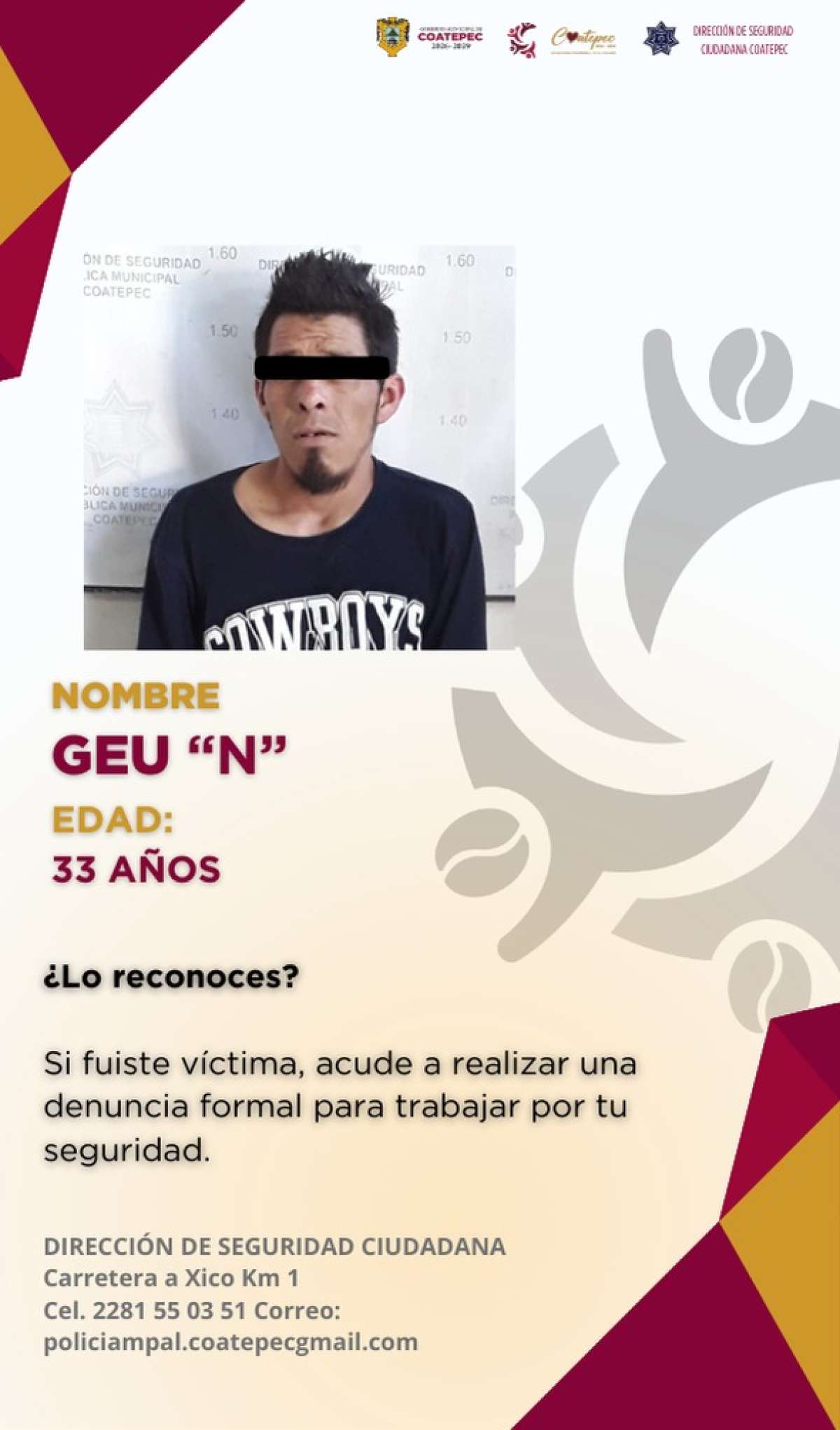 Inteligencia operativa permitió captura por robo de vehículo en Arteaga   