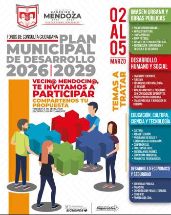 Ayuntamiento de Camerino Z. Mendoza convoca a Foros de Consulta Ciudadana para integrar el Plan Municipal de Desarrollo 2026-2029