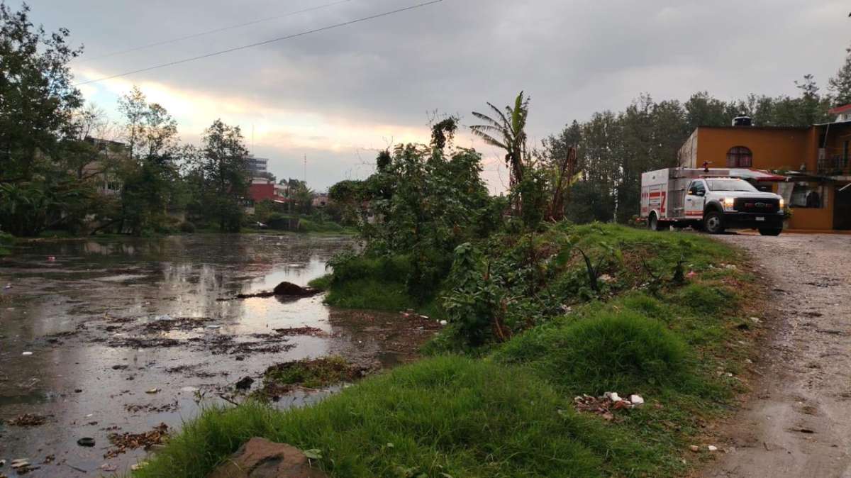 Tormenta deja encharcamientos en calles y colonias sin afectaciones graves en Xalapa