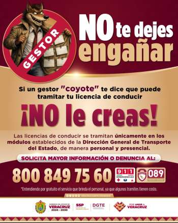 Licencias sin intermediarios: SSP llama a proteger tu trámite y tu dinero   