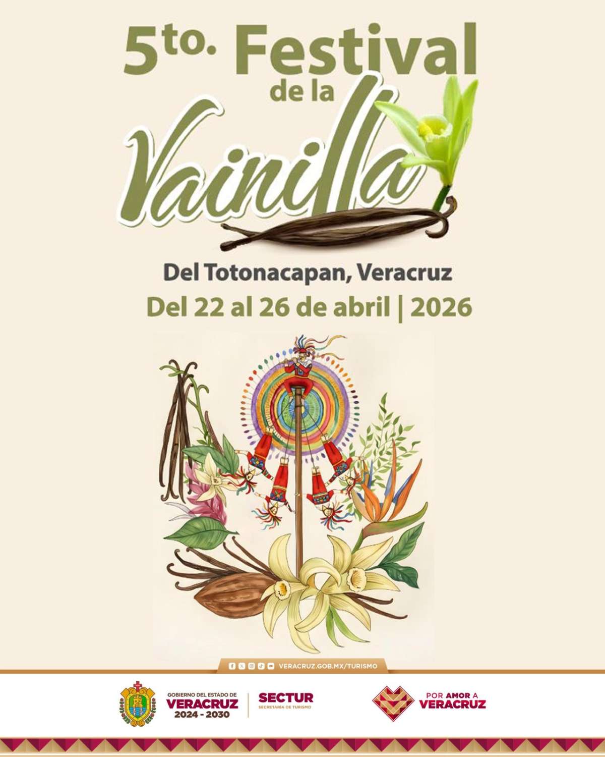 Festival de la Vainilla recorrerá el Totonacapan del 22 al 26 de abril   