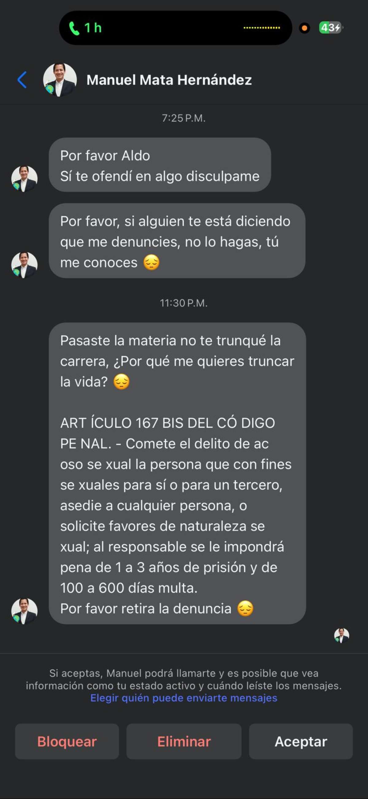 Alumno del Tecnológico de Naranjos denuncia acoso sexual por parte de un académico