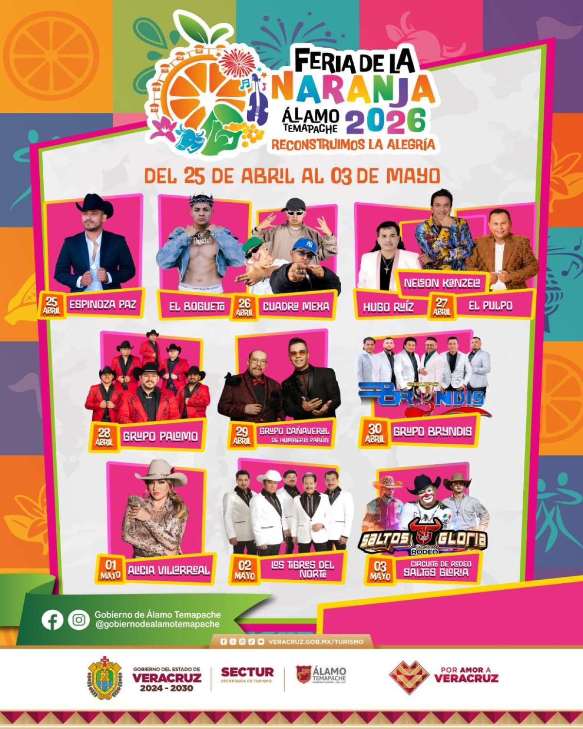 Asiste a la tradicional Feria de la Naranja de Álamo, inicia el próximo sábado   