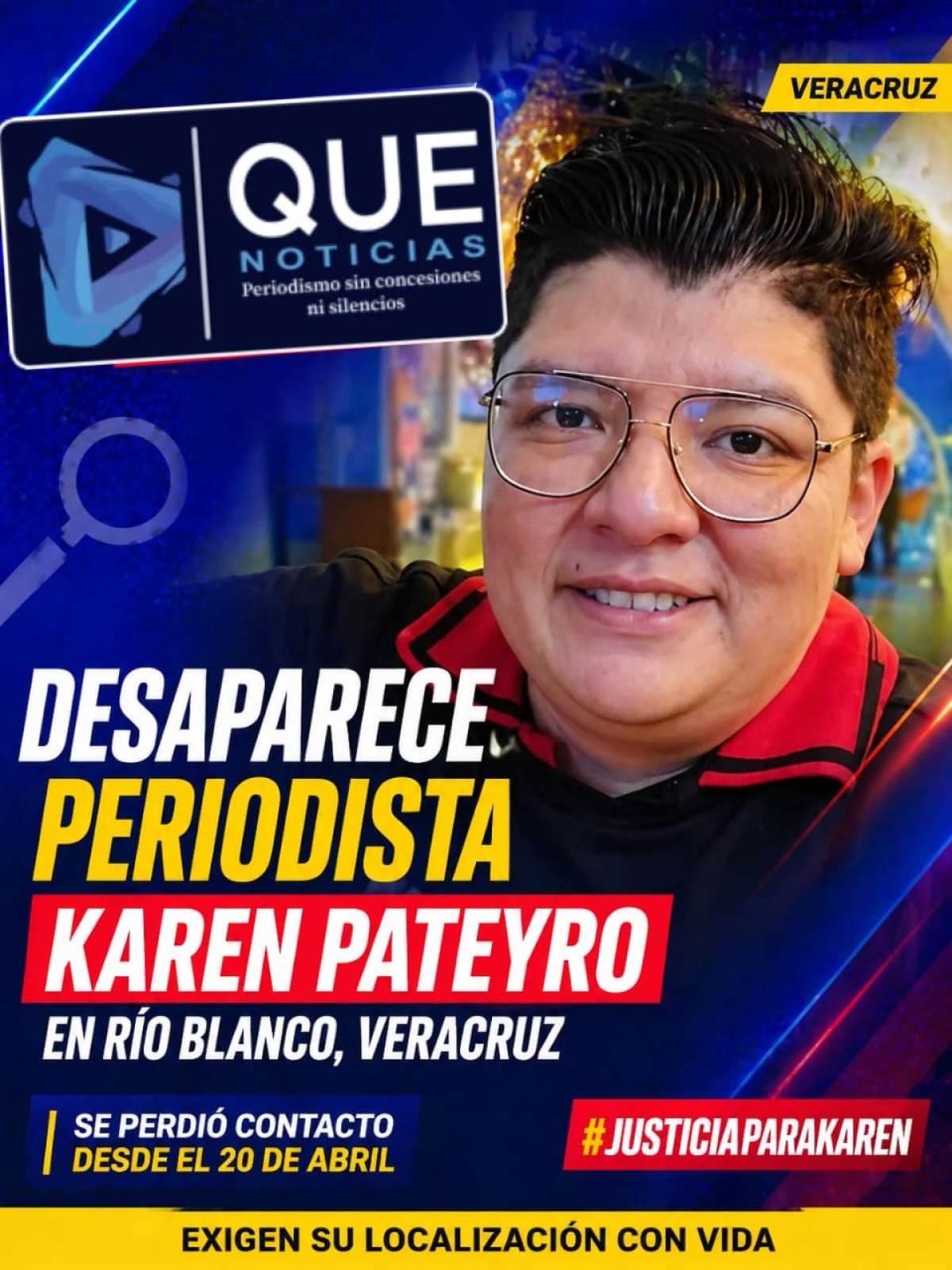 DESAPARECE PERIODISTA KAREN PATEYRO EN VERACRUZ