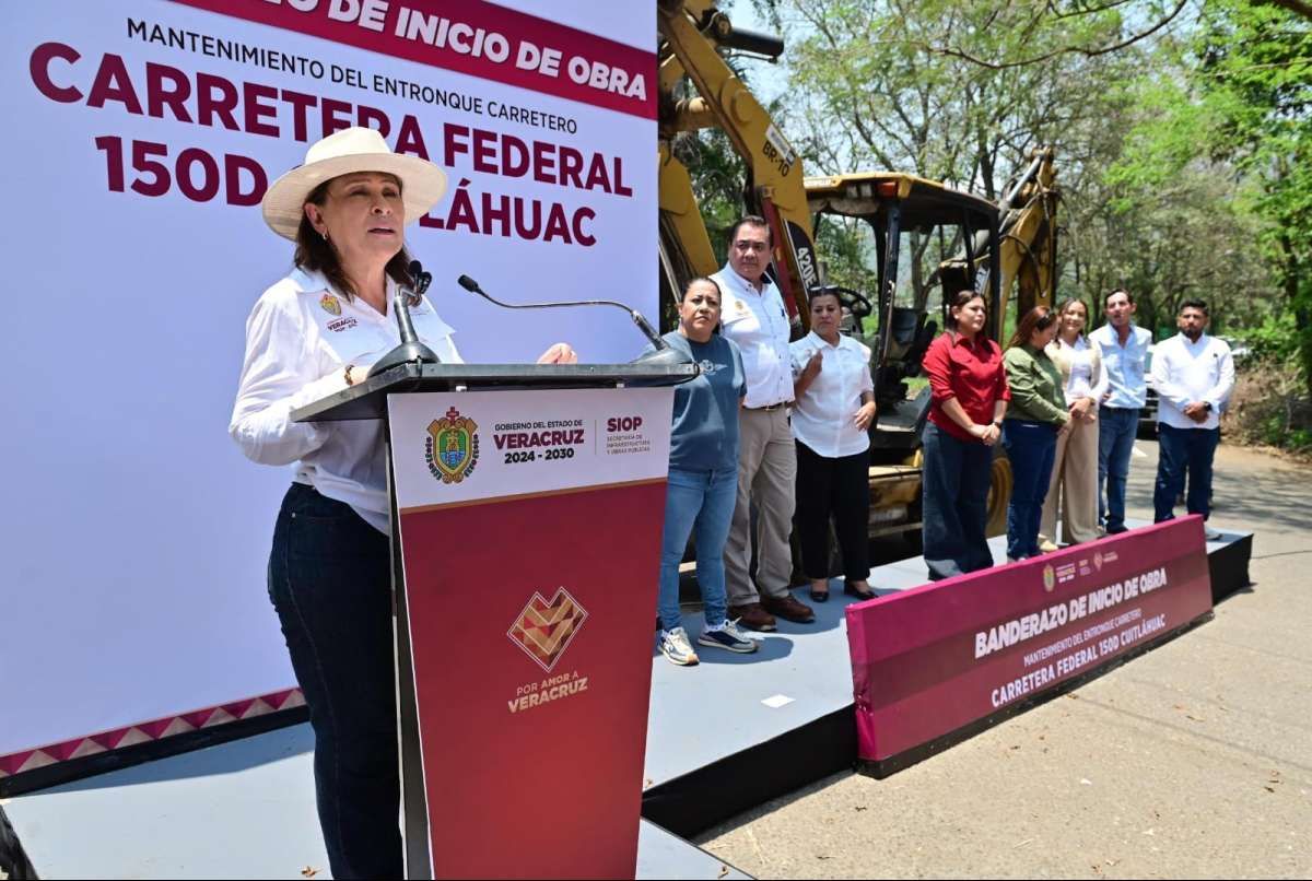 Quien hable mal de Veracruz no tiene cabida, advierte Gobernadora al iniciar obra en Cuitláhuac   