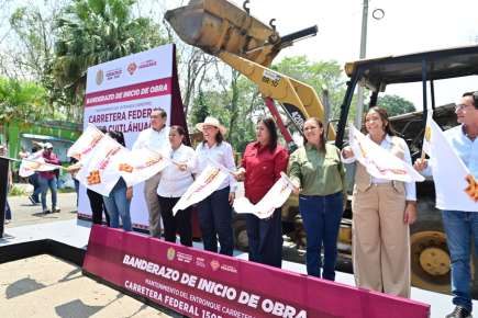 Quien hable mal de Veracruz no tiene cabida, advierte Gobernadora Rocío Nahle al iniciar obra en Cuitláhuac