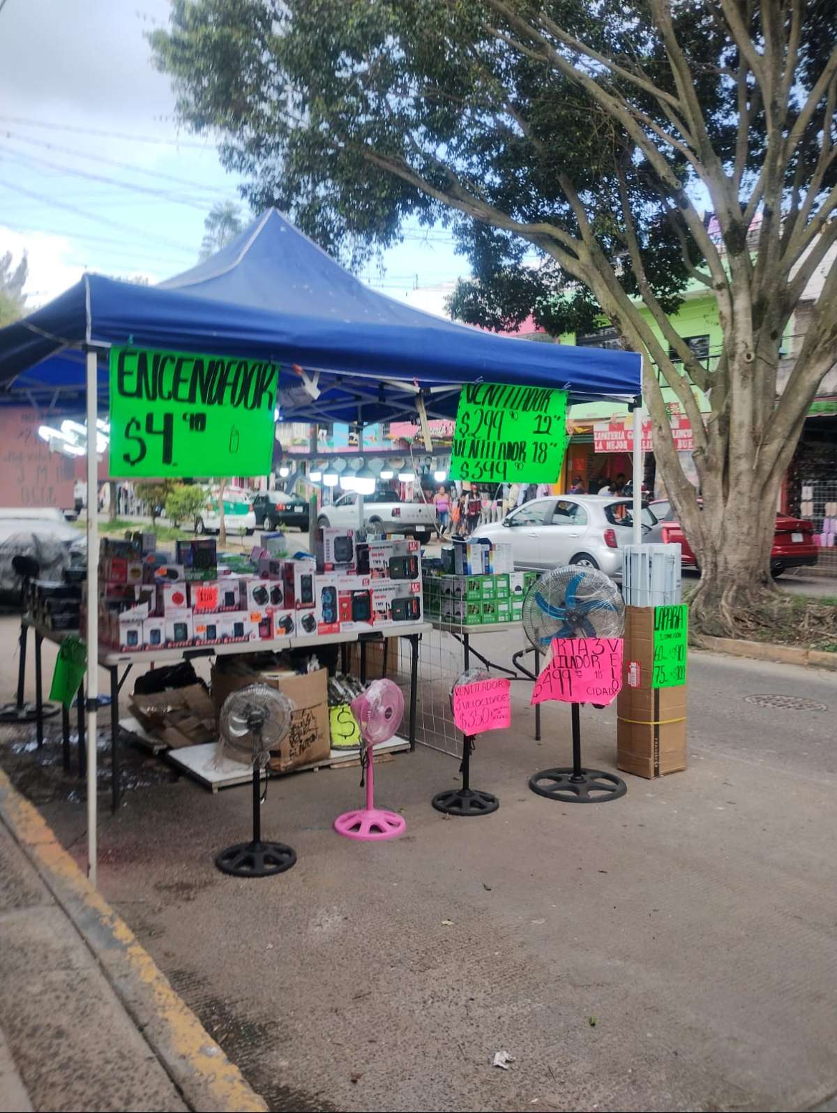 Decenas de comerciantes informales invaden vía pública en Avenida Camino Antiguo a Naolinco en Xalapa