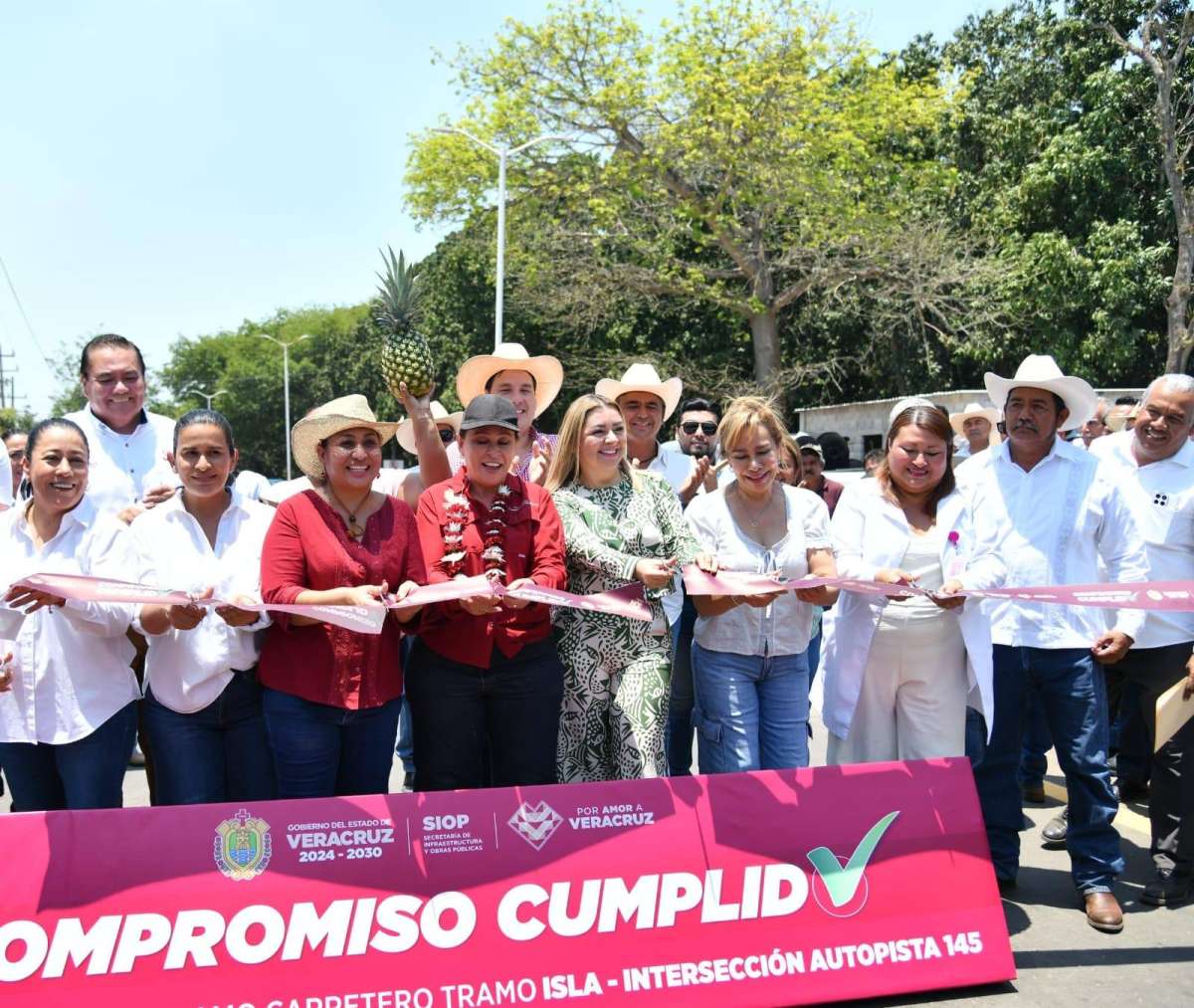 Compromiso cumplido: Rocío Nahle entrega primer tramo de Isla–Santiago Tuxtla