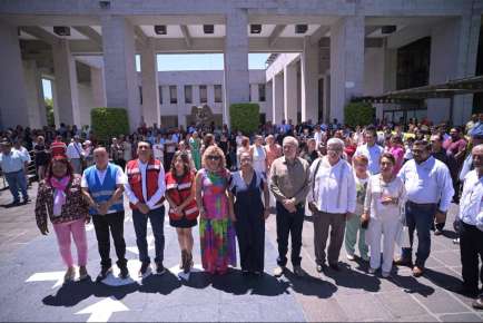 Participa Congreso de Veracruz en simulacro nacional de sismo.