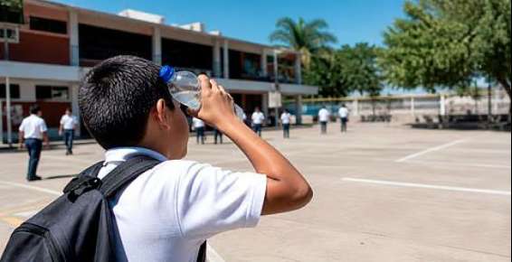 Ante el calor SNTE 56 recomienda a directivos de escuelas suspender actividades al aire libre y evitar riesgo a estudiantes