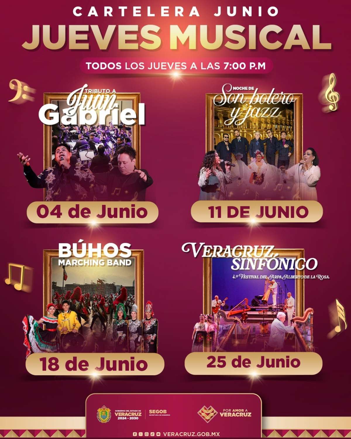Jueves Musical llena de melodías y cultura la Plaza Lerdo