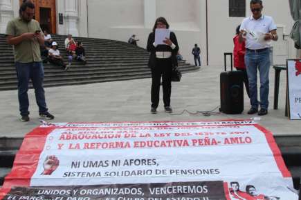 Lamenta la CNTE cerrazón del gobierno federal por negarse a abrogar la ley del ISSSTE y la reforma educativa
