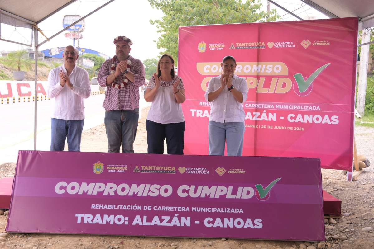 Cumplen Claudia Sheinbaum y Rocío Nahle compromiso con la carretera federal 127   