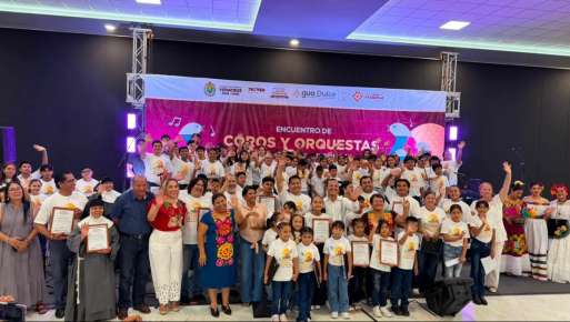 Reúne SECVER a coros y orquestas infantiles y juveniles en el Encuentro de la Región Olmeca