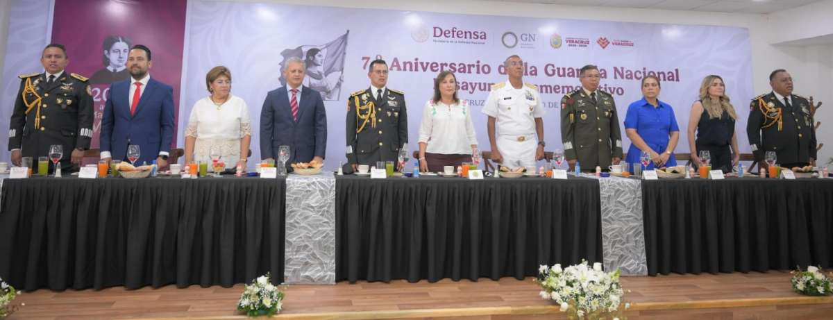 Reconoce Rocío Nahle a la Guardia Nacional por siete años de servicio a Veracruz   