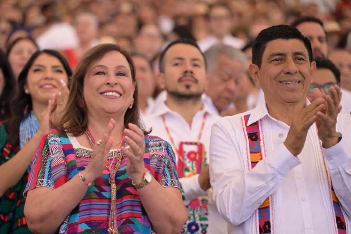 Rocío Nahle refrenda la hermandad entre Veracruz y Oaxaca en la Guelaguetza