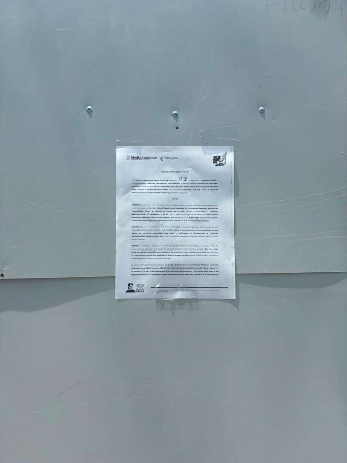 Conagua suspende y sanciona a empresa alcoholera por irregularidades en su operación en Cosamaloapan, Veracruz