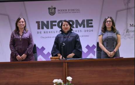 Gobernadora Rocío Nahle recibe Informe Anual del Tribunal Superior de Justicia del Poder Judicial del Estado